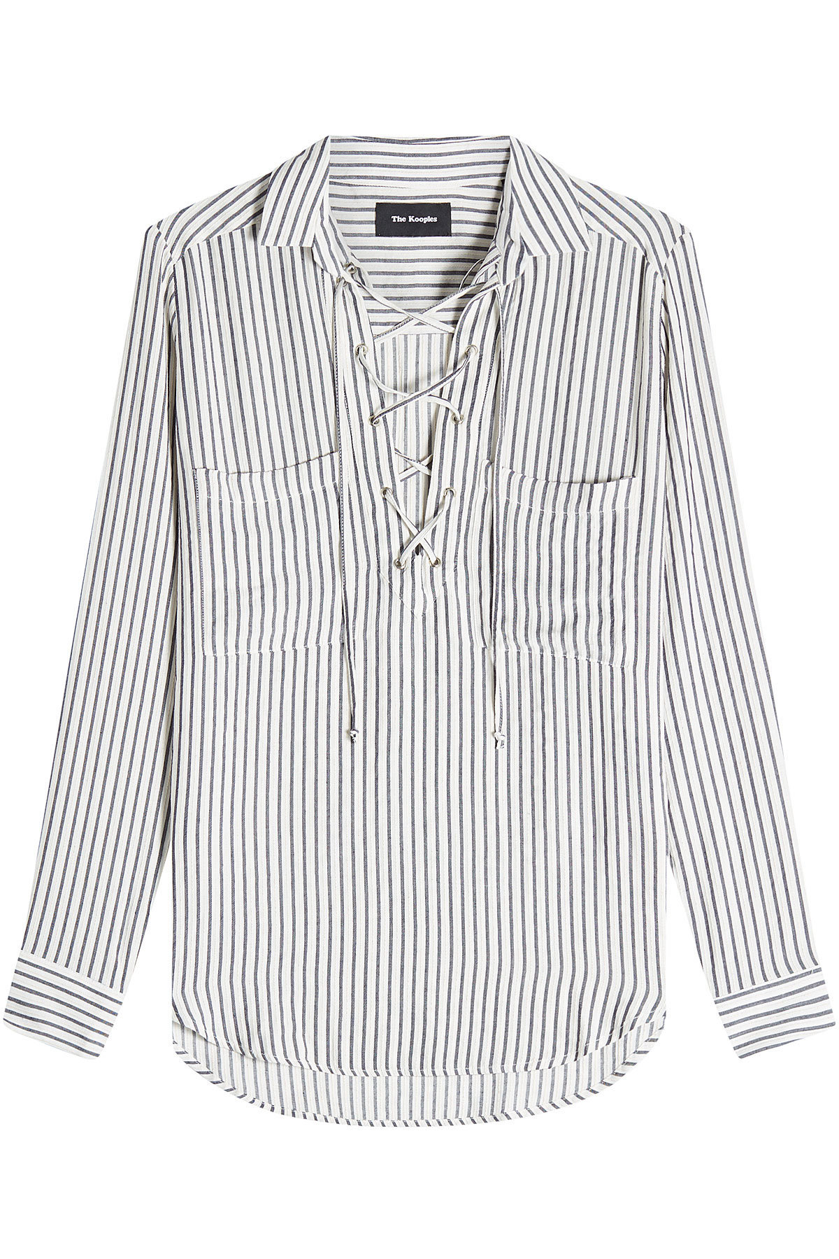 The Kooples - Striped Blouse with Cotton