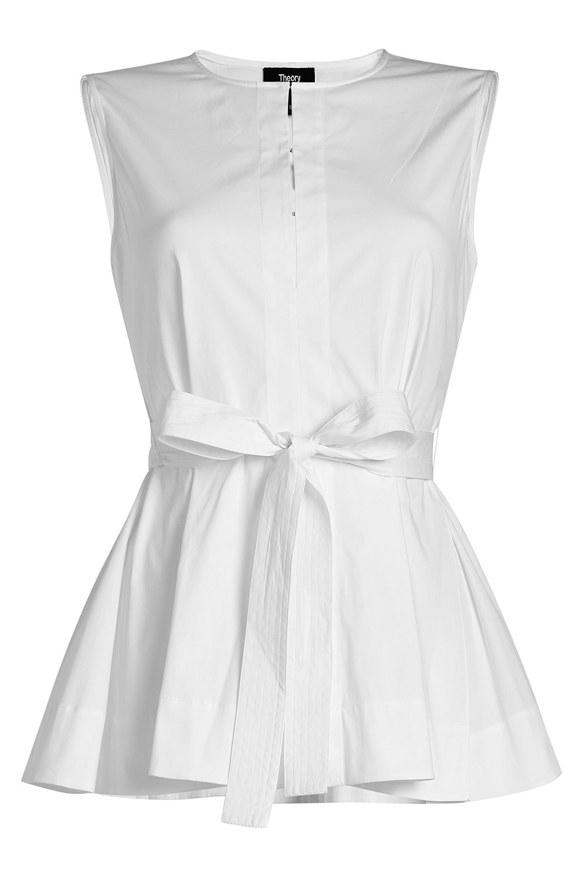 Theory - Desza Cotton Top with Peplum