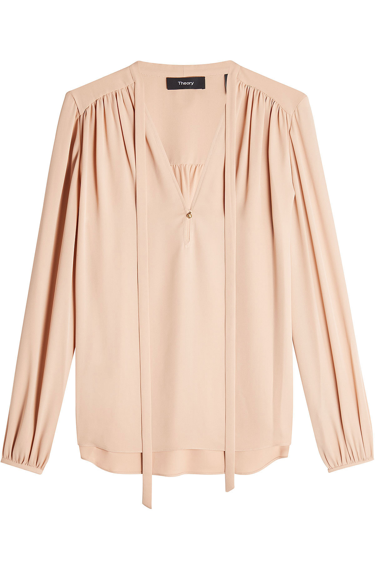 Theory - Tie-Neck Silk Blouse