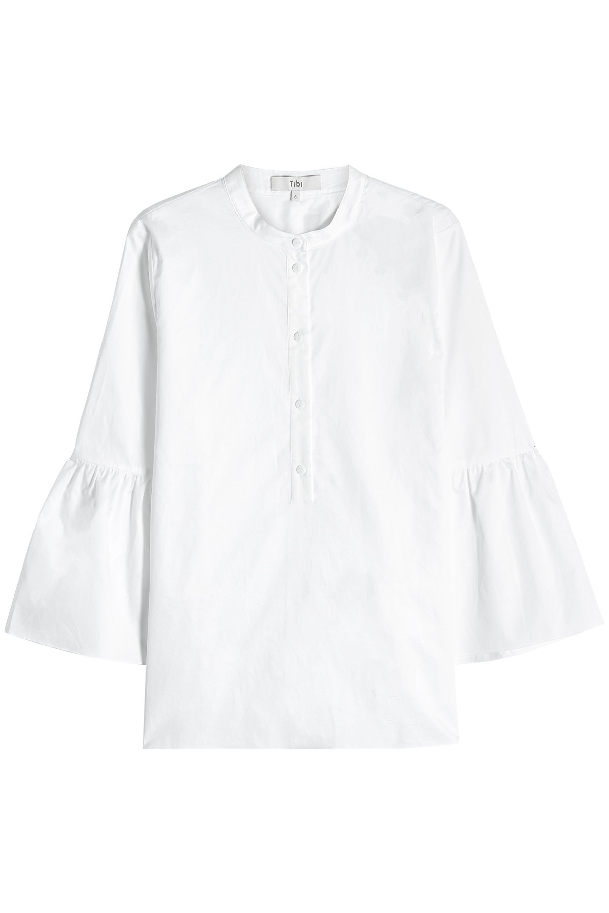 Tibi - Cotton Shirt with Bell Sleeves