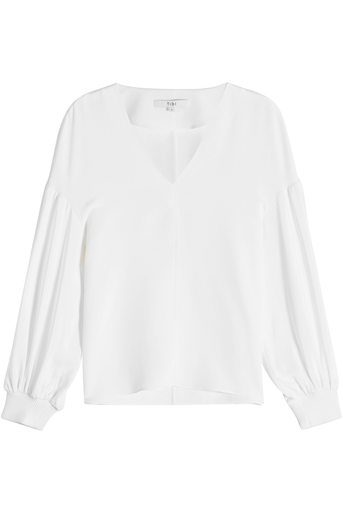 Silk Balloon Sleeve Blouse by Tibi