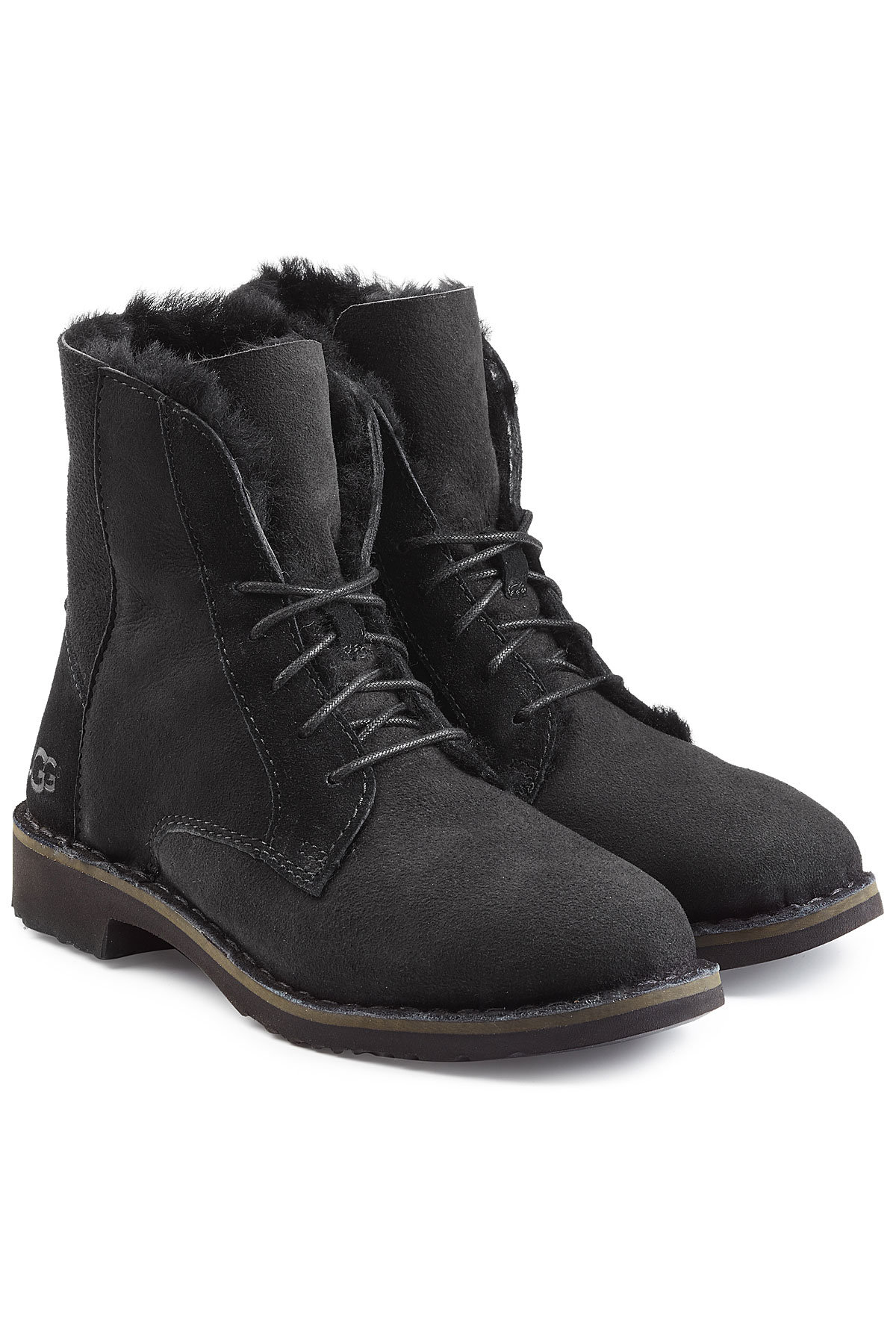 UGG Australia - Suede Lace-Up Boots with Searling Lining
