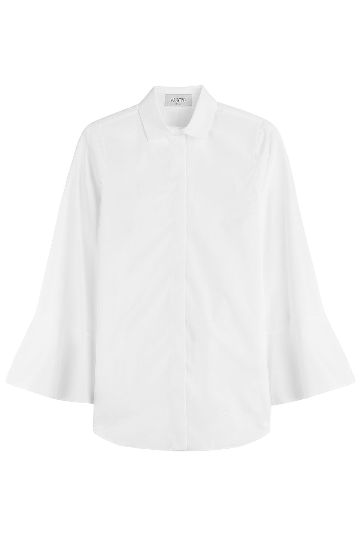 Valentino - Cotton Blouse with Flutter Sleeves