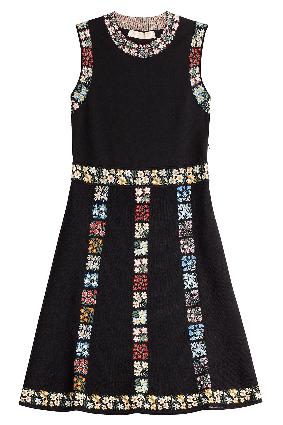 Valentino - Embroidered Stretch Dress