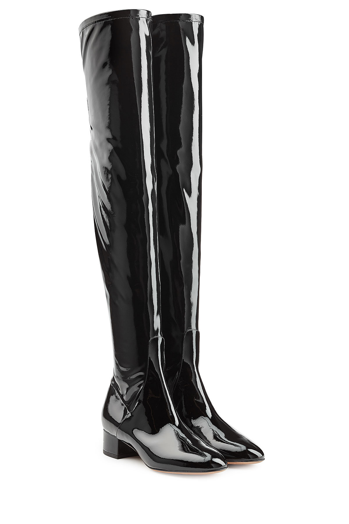 Valentino - Patent Leather Over Knee Boots