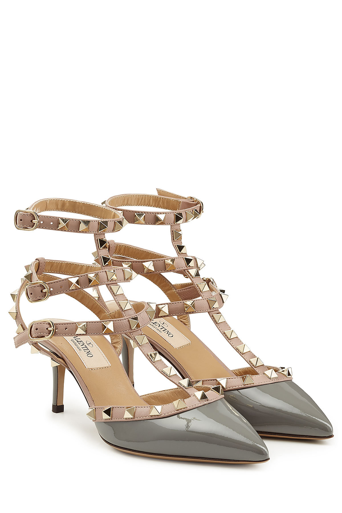 Valentino - Rockstud Leather Kitten Heel Pumps