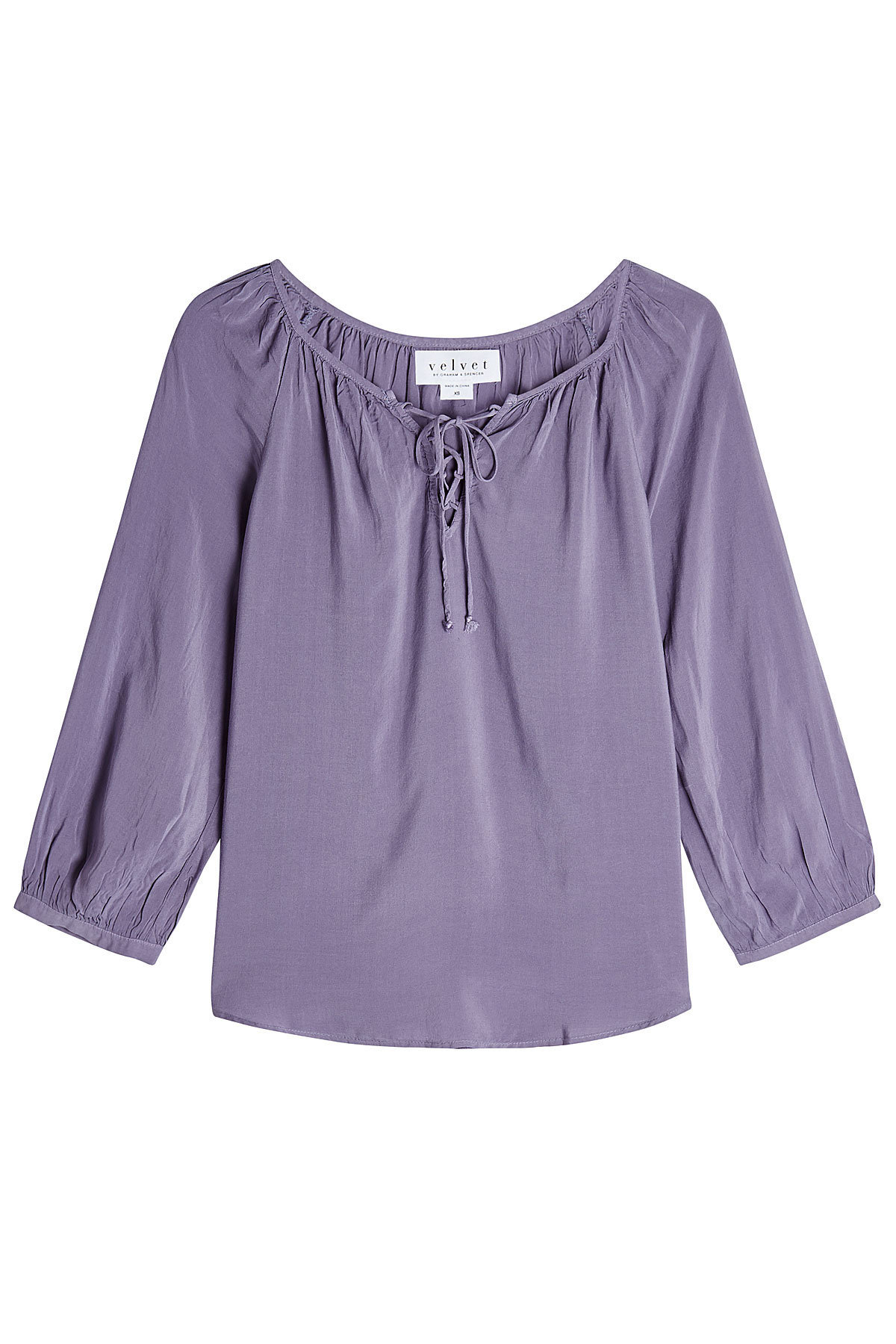 Velvet - Blouse with Self-Tie Detail