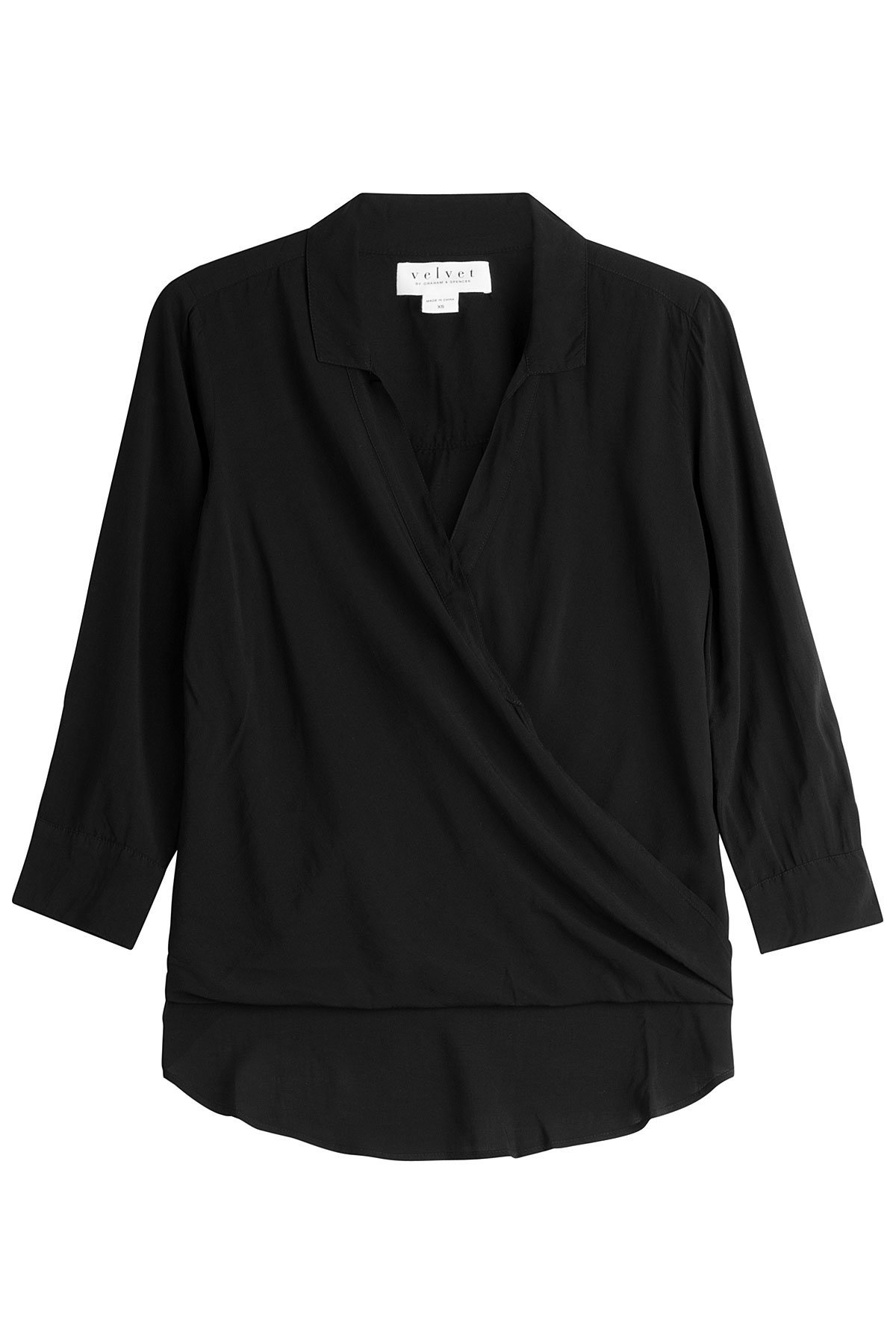 Velvet - Draped Asymmetric Blouse