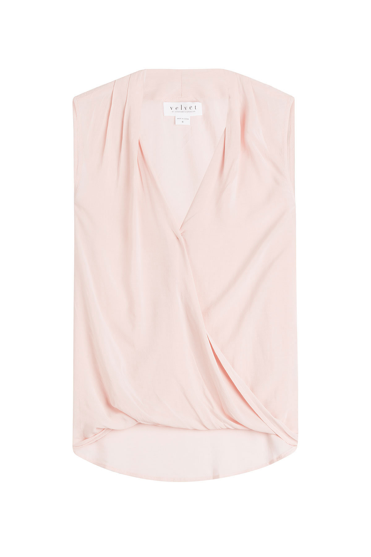 Velvet - Draped Sleeveless Blouse