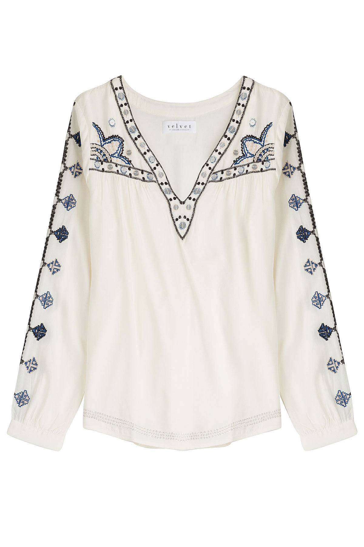 Velvet - Embroidered Tunic Top