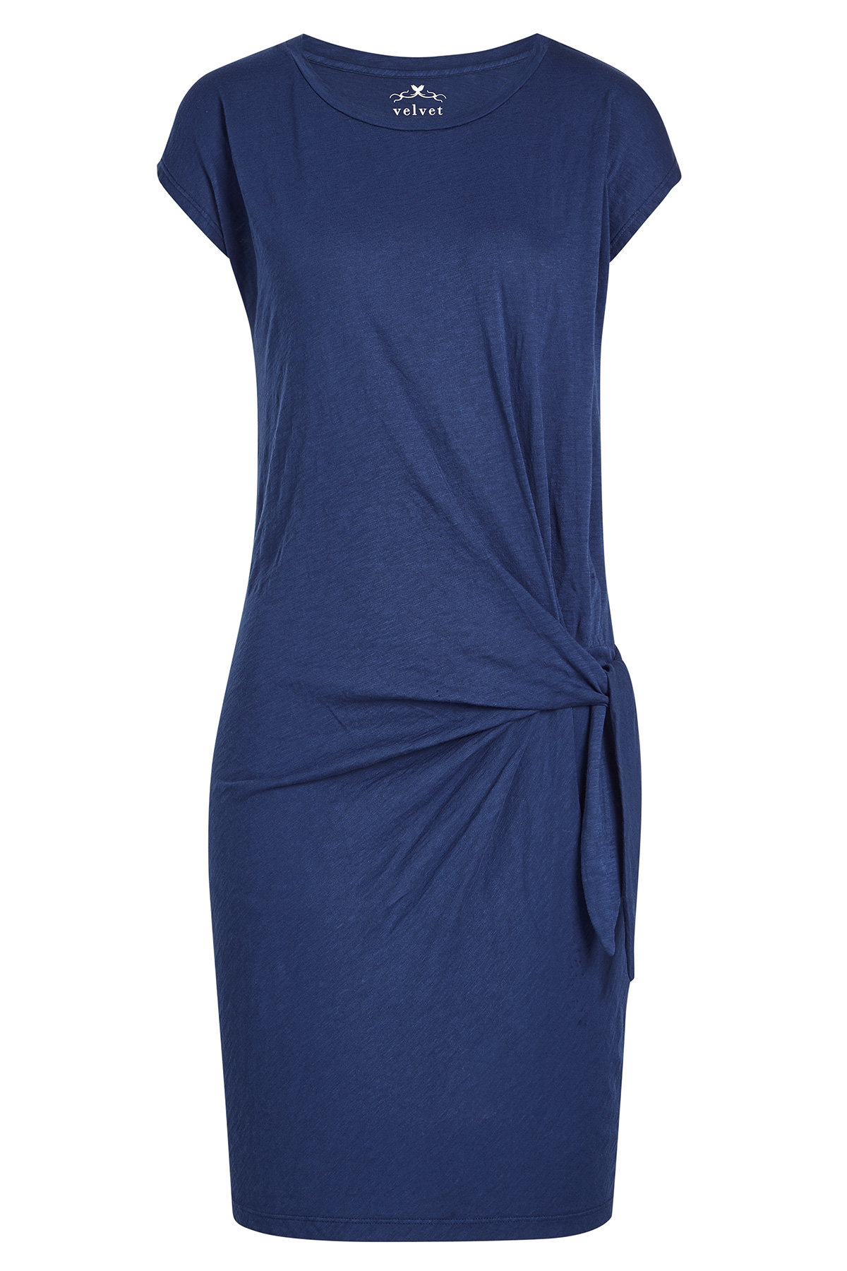 Gussie Draped Cotton Dress by Velvet