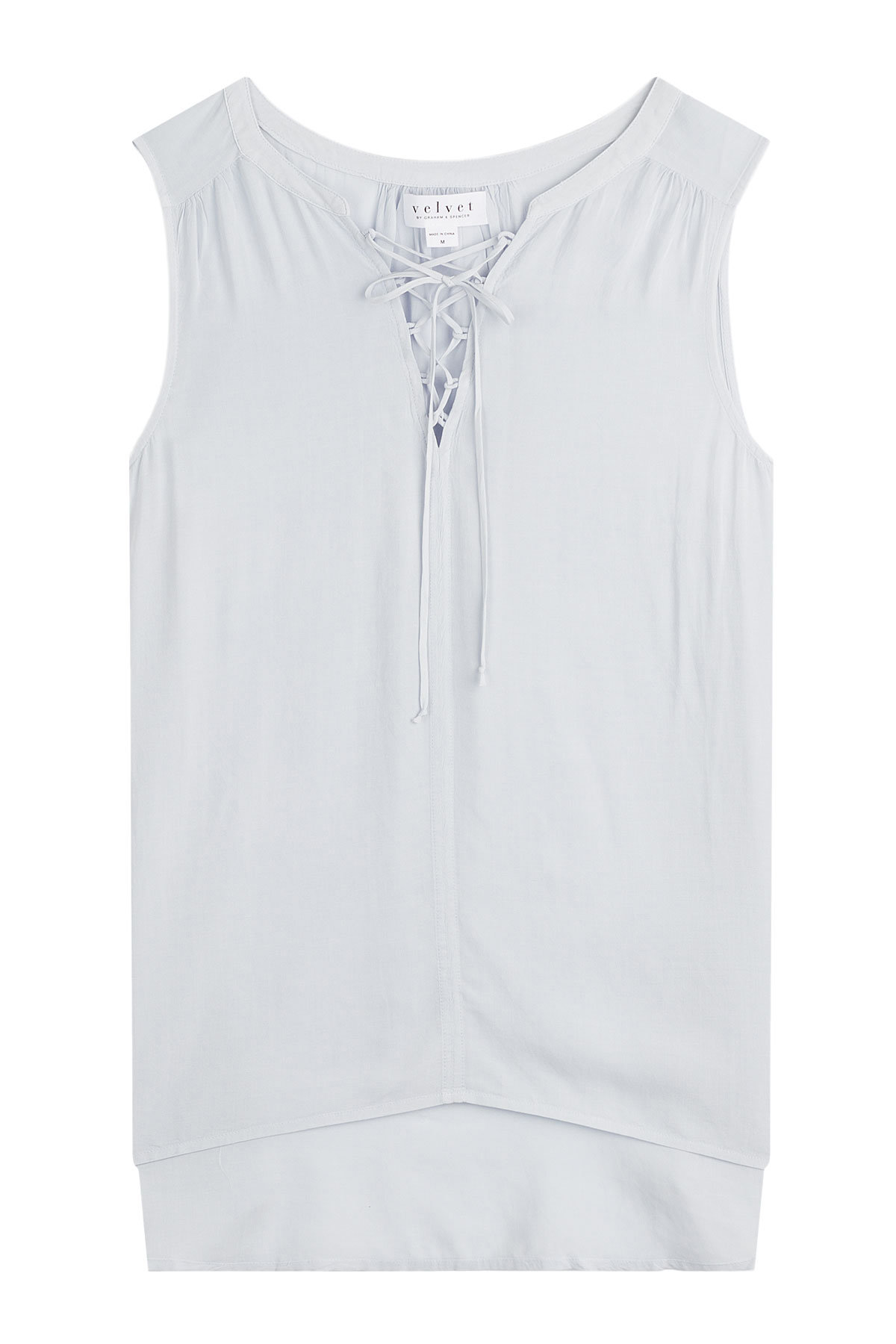 Velvet - Lace-Up Sleeveless Top