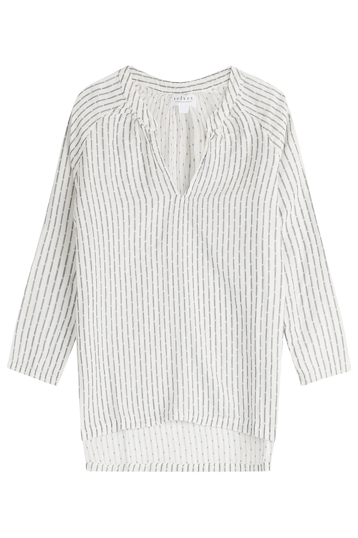 Velvet - Printed Cotton Tunic Top