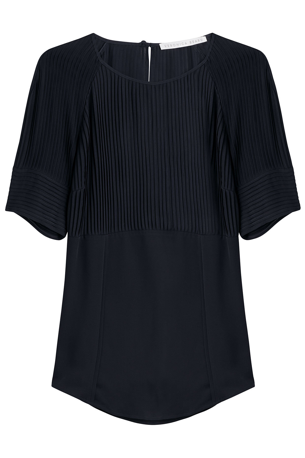 Pleated Silk Top by Veronica Beard
