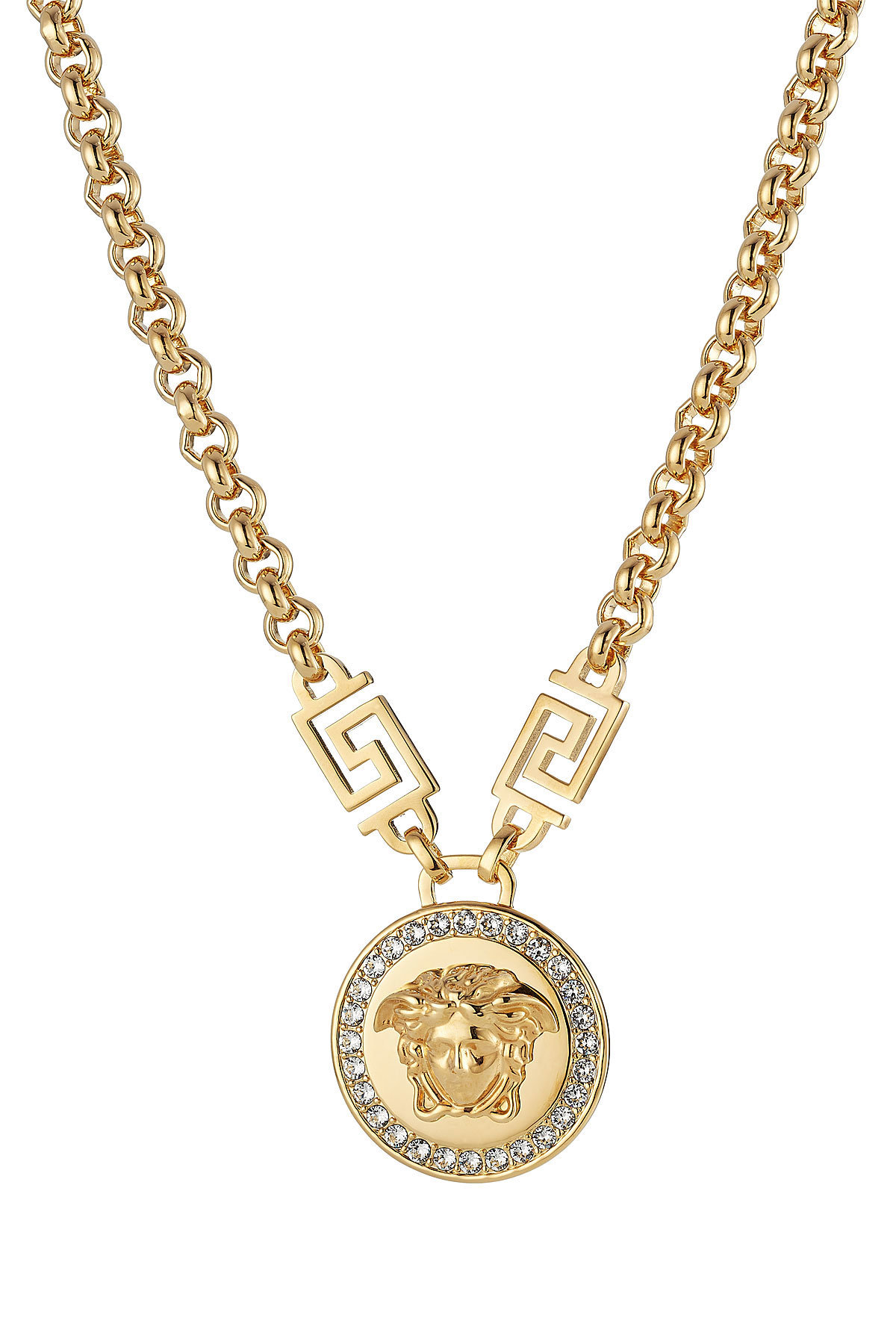 Versace - Embellished Medusa Necklace