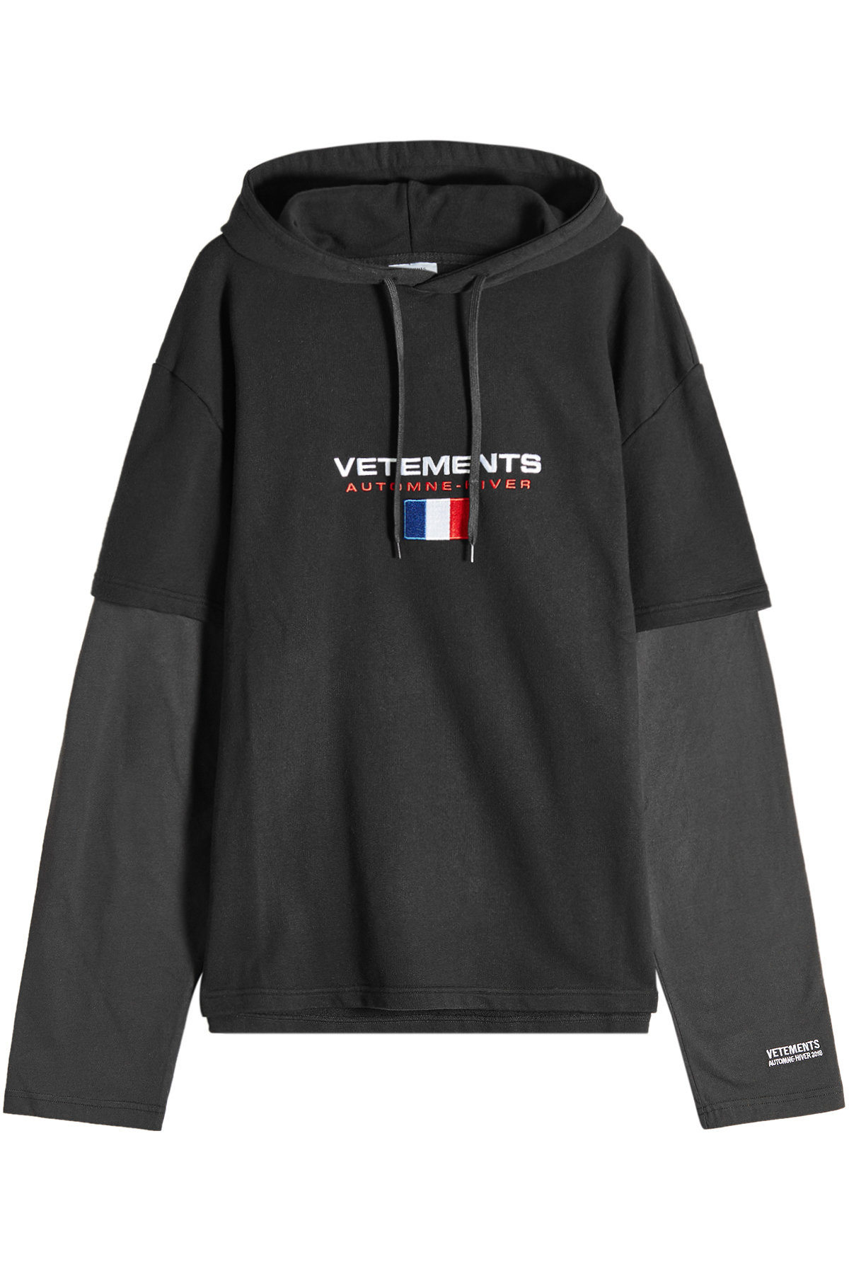 Vetements - Layered Cotton Top with Hood