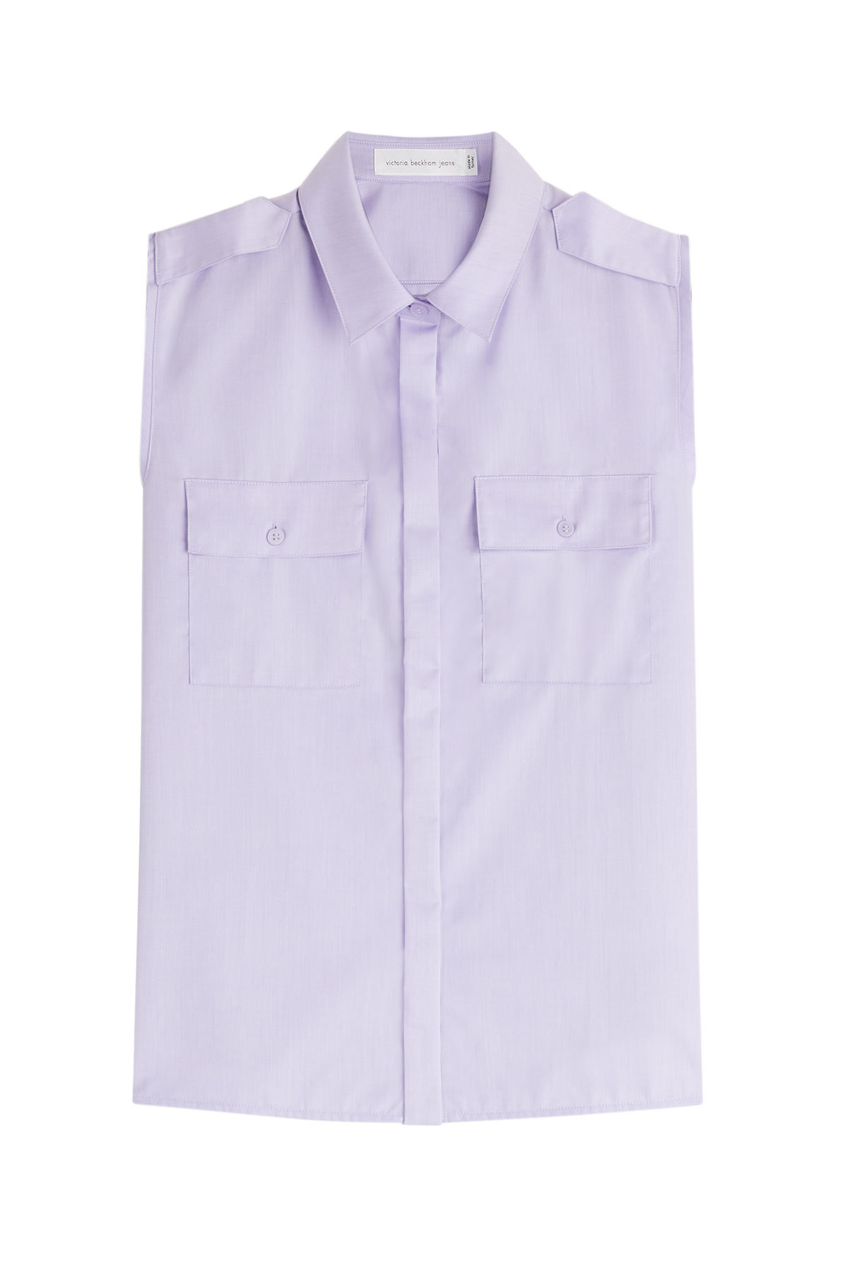 Victoria Beckham Denim - Sleeveless Cotton Shirt
