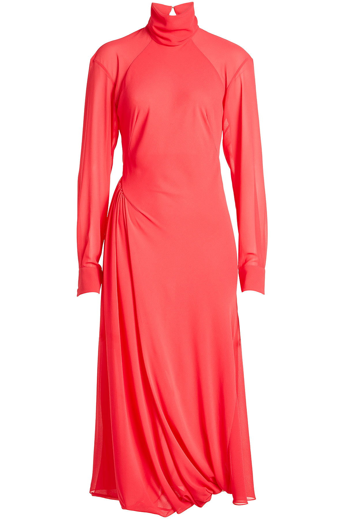 Victoria Beckham - Draped Dress with Turtleneck