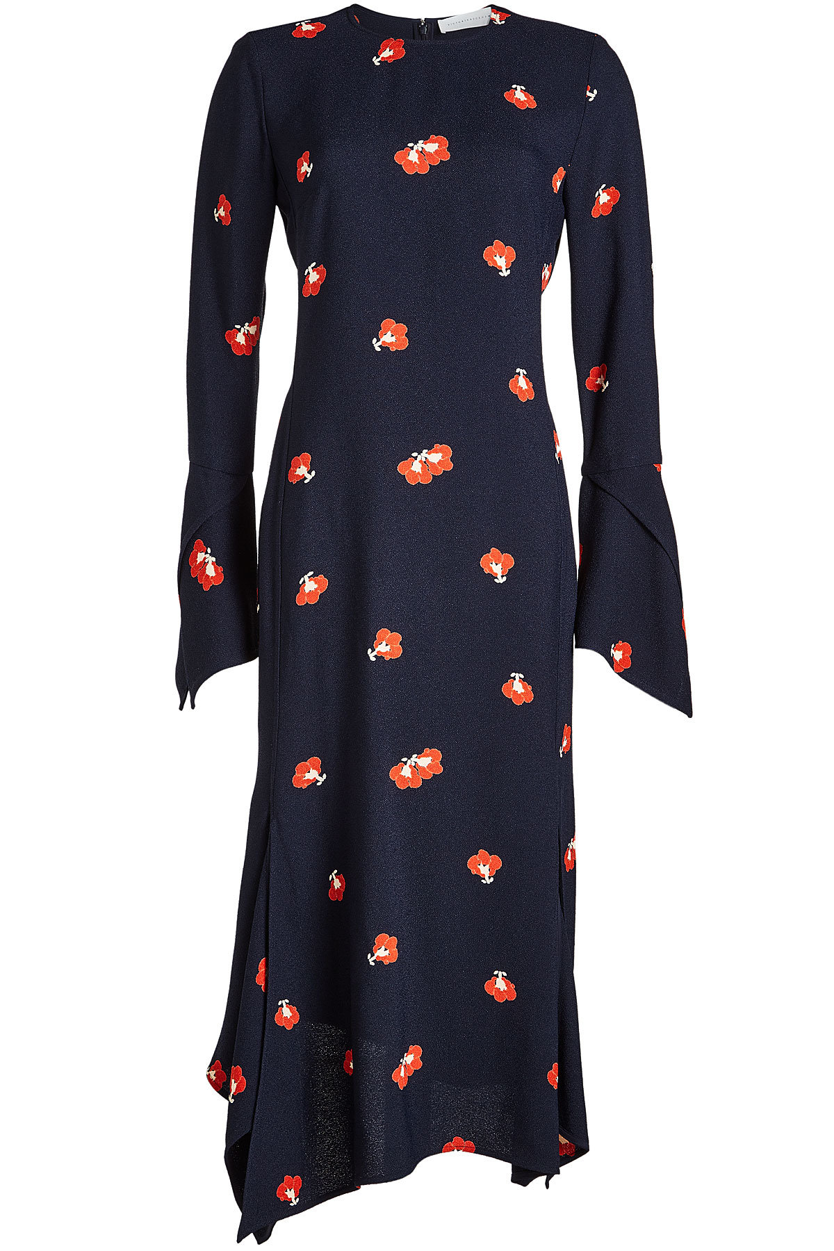 Victoria Beckham - Printed Dress with Flared Sleeves
