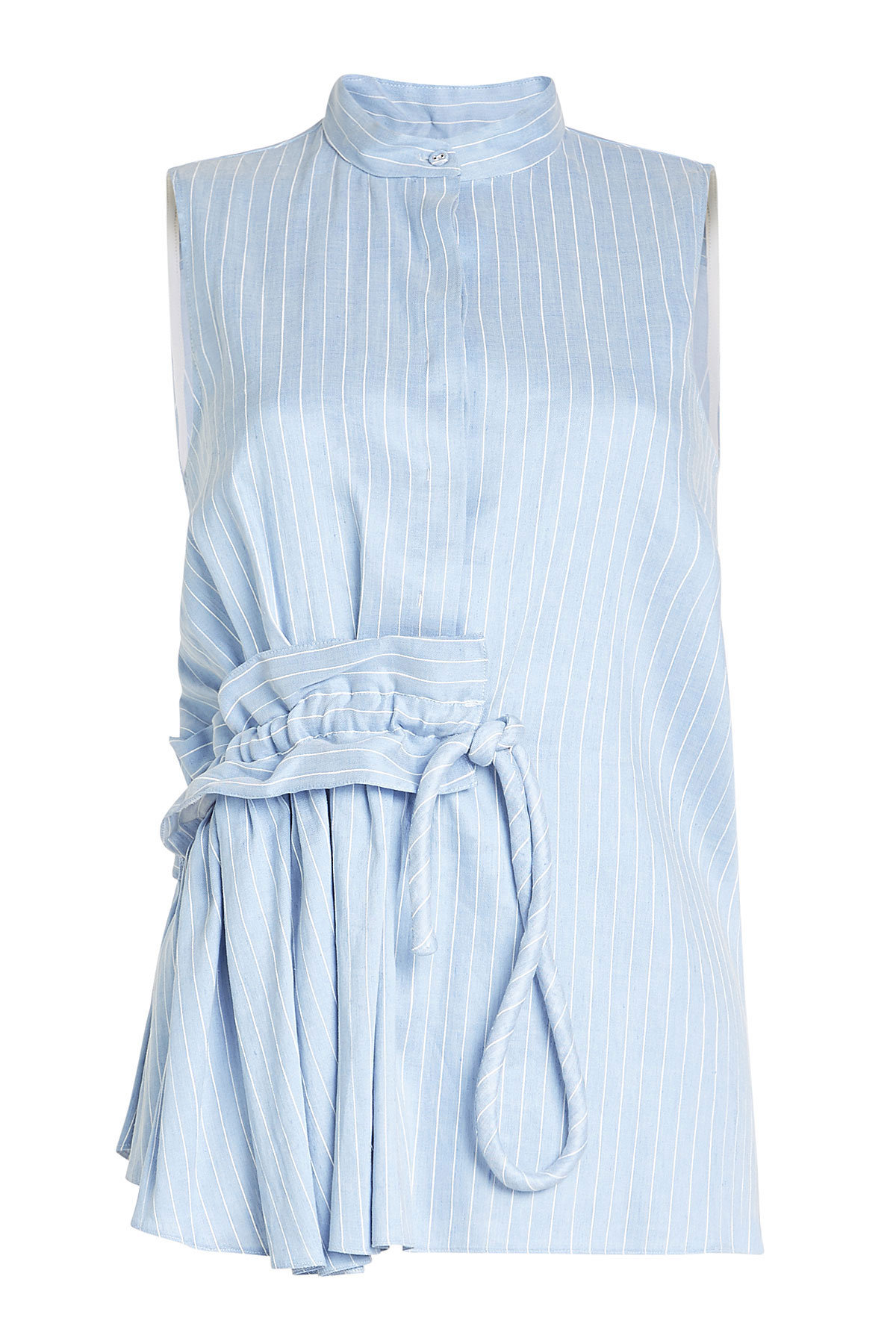 Victoria Victoria Beckham - Linen and Cotton Shirt with Gathered Detail