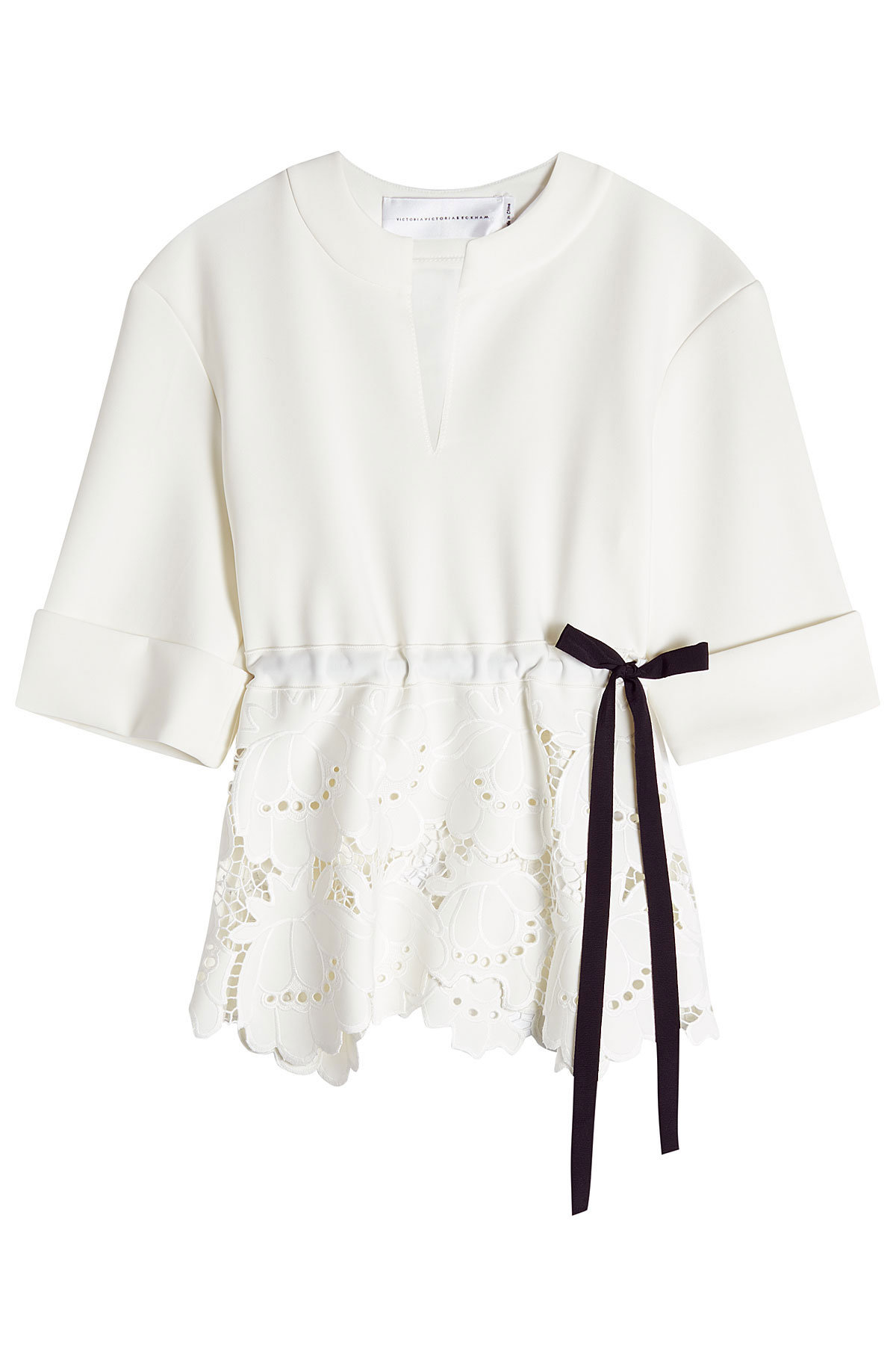 Victoria Victoria Beckham - Top with Embroidered Cut-Out Detail
