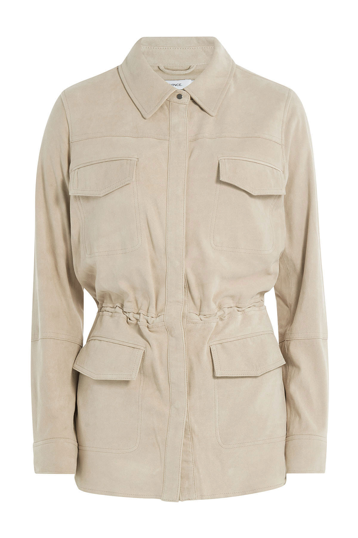 Leather Jacket with Drawstring Waist by Vince