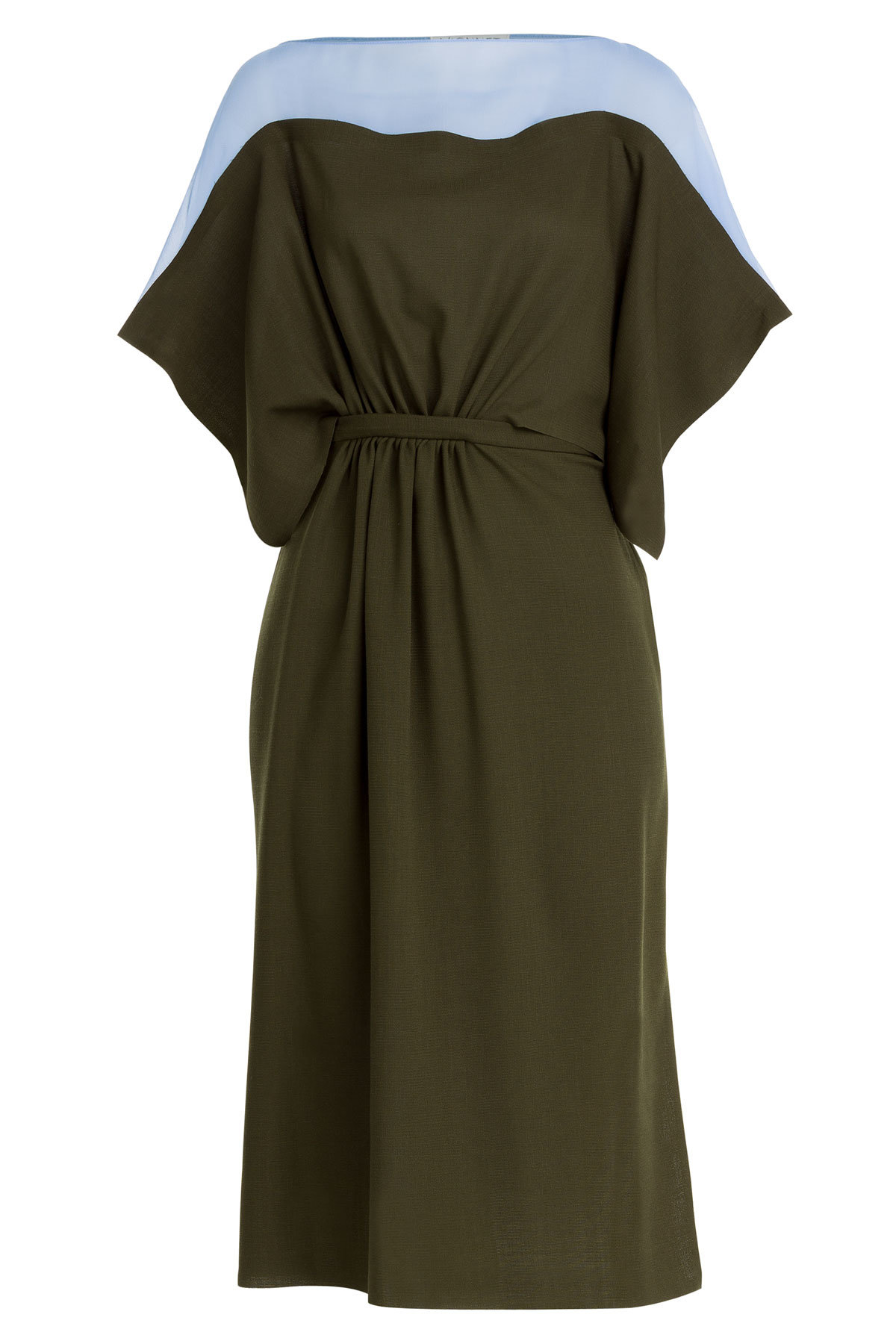 Wool Dress with Chiffon by Vionnet