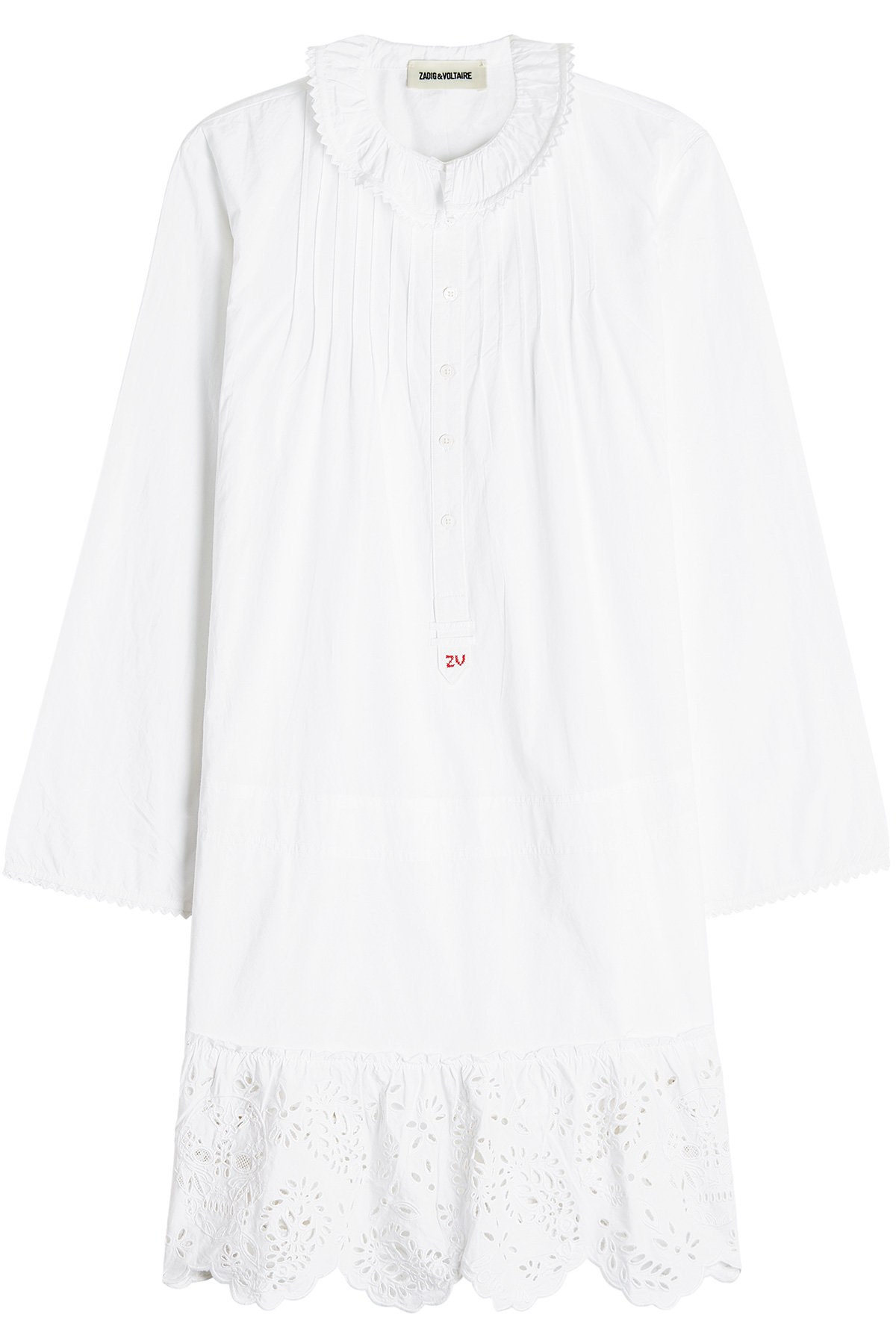 Zadig & Voltaire - Cotton Dress with Broderie Anglaise