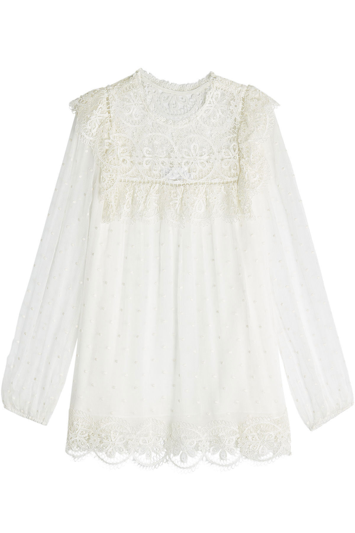 Zimmermann - Meridian Silk and Lace Blouse