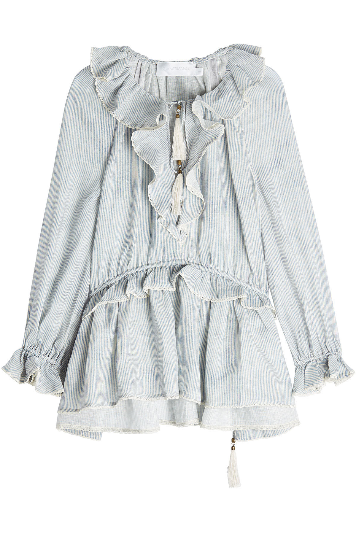 Zimmermann - Tulsi Ash Striped Tunic Blouse