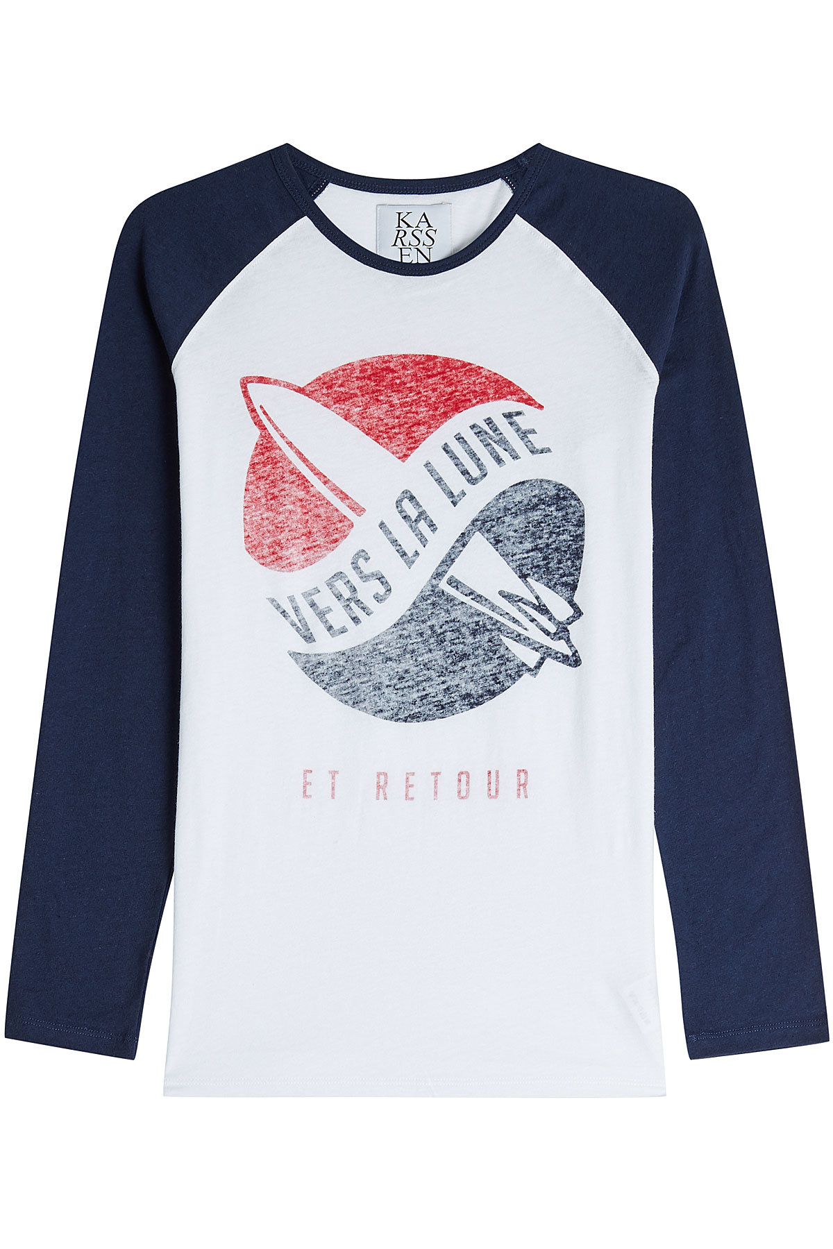 Zoe Karssen - Printed Top with Cotton and Linen