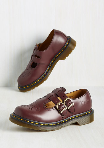 Dr. Martens Airwair USA LLC - Hop, Skip, and a Punk Leather Flat in Oxblood