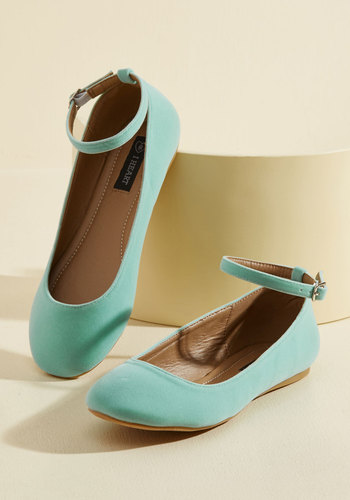 Every Step You Take Vegan Flat in Mint by Iron Fist International