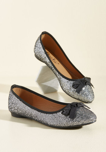 Fave the Day Flat in Silver by Machi Footwear