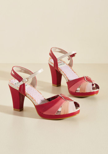 Bettie Page Shoes - Shades of Sweetness Peep Toe Heel